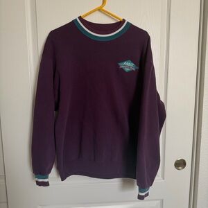 VINTAGE Pabst Beer Purple Crewneck with Teal and White Trim